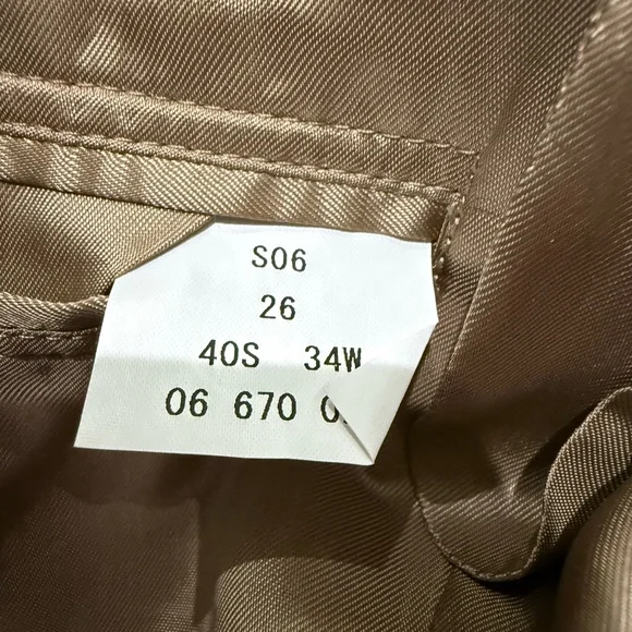 Brooks Brothers Poplin Suit Two-Piece Tan Khaki 40s 34w